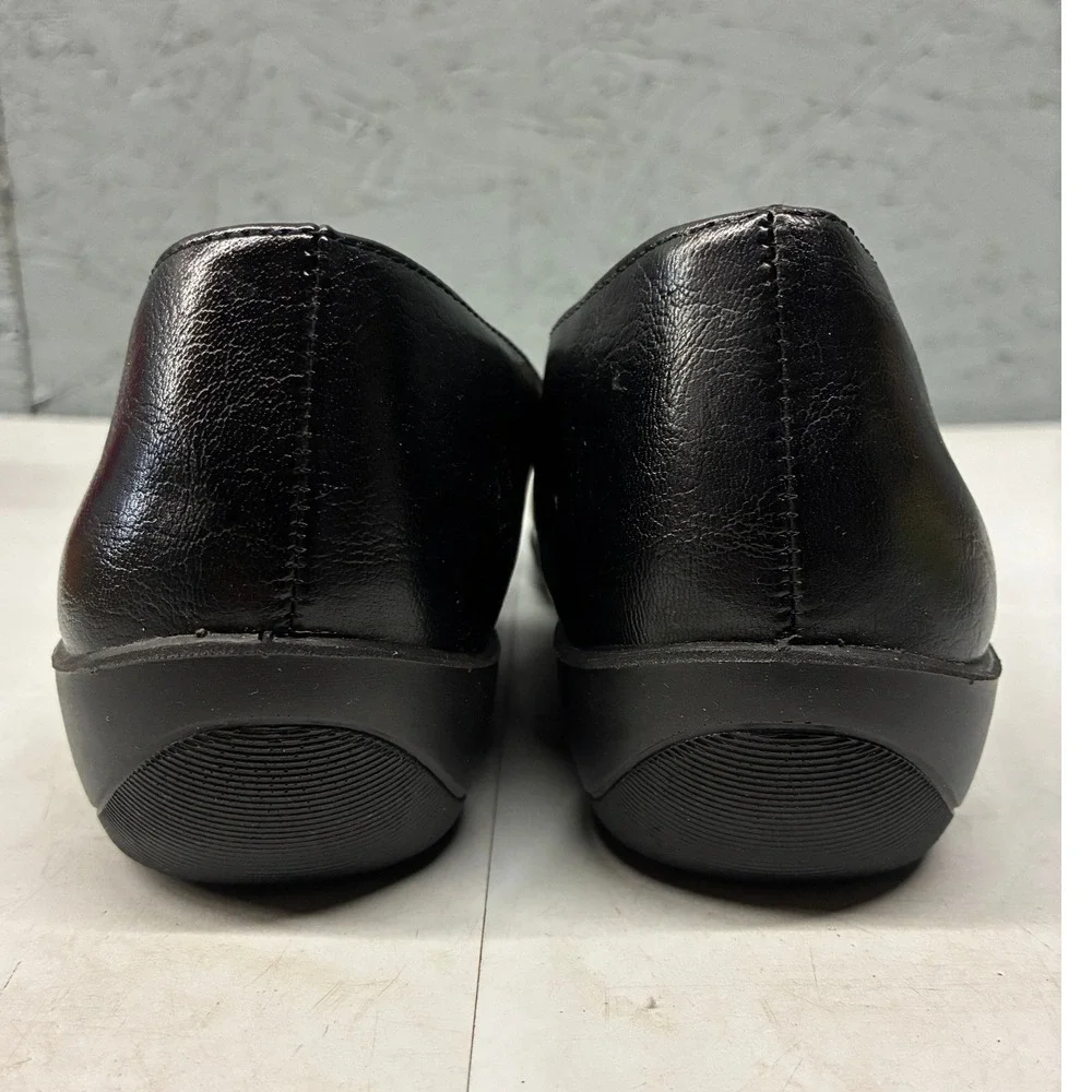 LifeStride Isabelle Wedge Loafers Slip On Shoes Womens 11M Black Comfort Office